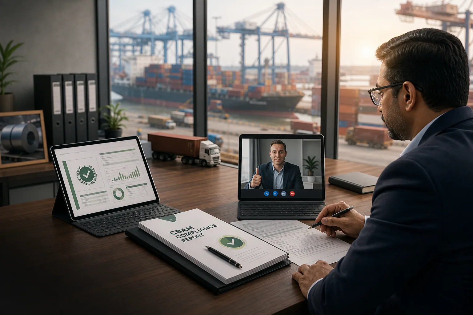Indian exporter preparing a buyer-ready CBAM report for an EU customer